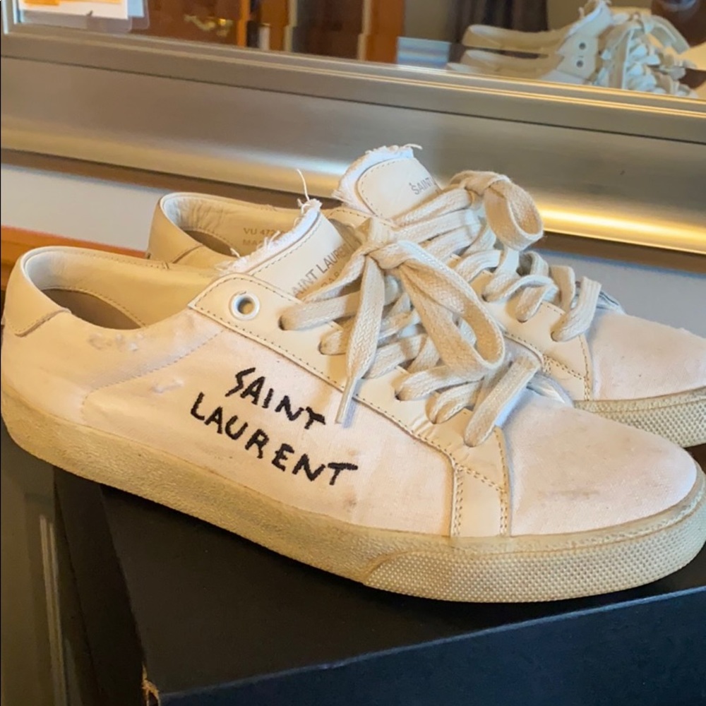 Saint Laurent Distressed Sneakers